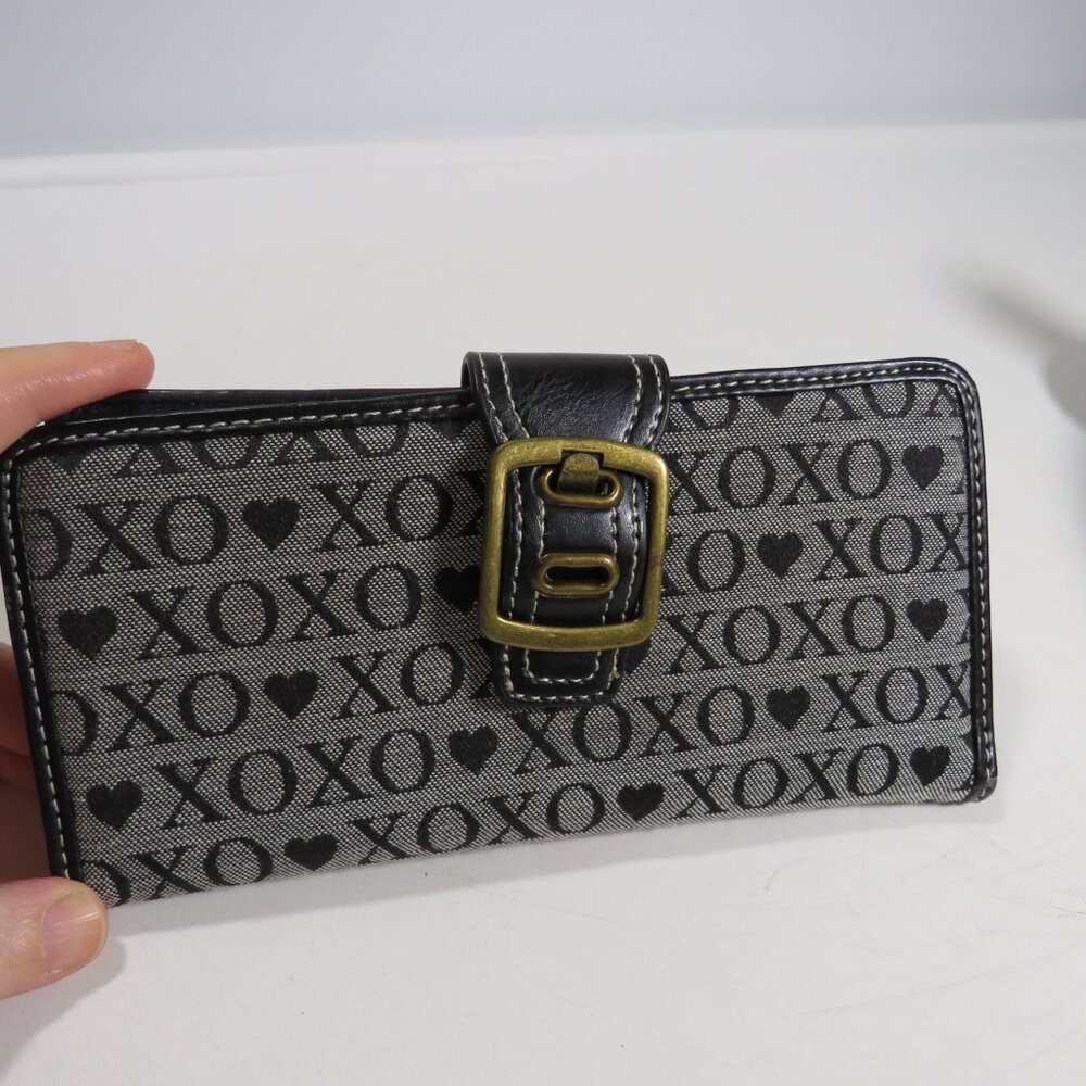 XOXO Black & Gray Brocade Handbag & Wallet Bag Purse - Picture 9 of 10